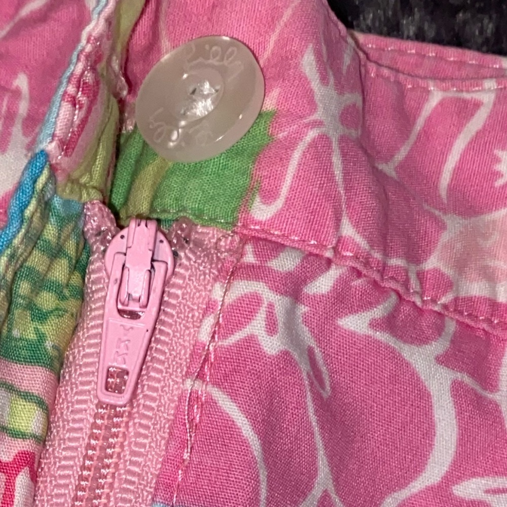 Lilly Pulitzer Multicolor Patchwork Capri Pants - Pink, Blue, Green - Picture 5 of 11